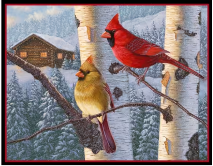 Perfect Pair Panel by Elizabeth Studios, 1 yd