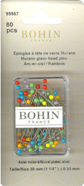 Bohin Murano Glass Head Pins