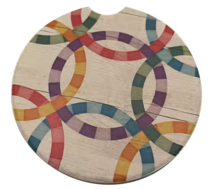 Double Wedding Ring Car Coaster